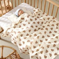 Couverture en mousseline de coton biologique douce et respirante pour bébé nouveau-né