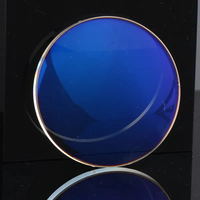 Vente chaude clair lentilles de lunettes 1.67 MR-7 bleu bloc unique Vision HMC lentille optique