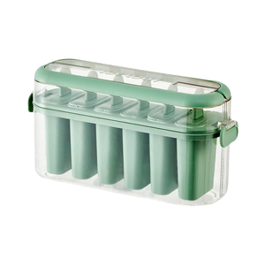 Freezable Portable Reusable Silicone Cube Tray with Lid Small Capacity Ice Cream <b>Maker</b> Tool - Product Image 1