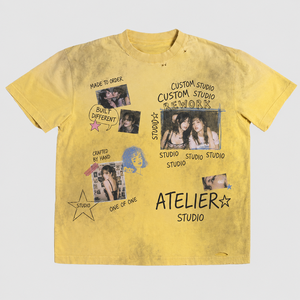 Camiseta de Algodón con Efecto Desgastado OEM, Camiseta Gráfica Oversize, Estilo Urbano, Logotipo Personalizado, Camiseta para Hombre - Product Image 1