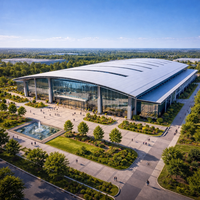 Edificios de estructura de acero prefabricados de gran envergadura Fábrica industrial Taller de oficina Taller de plantas de almacén de metal prefabricado