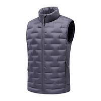 Gilet coupe-vent de haute qualité OEM en gros, veste d'hiver chaude personnalisée pour homme, gilet matelassé design, 50% de garnissage en duvet de canard blanc