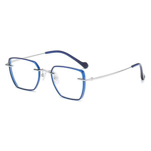 Gafas de acetato frontal de titanio, gafas de <span class=keywords><strong>luz</strong></span> súper finas, montura óptica para mujeres y hombres, gafas ópticas cuadradas - Product Image 3