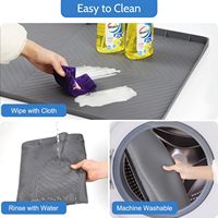 Tapis de cuisine en silicone de qualité alimentaire grande taille, imperméable, antidérapant, compatible animaux domestiques, pour évacuation des gouttes, idéal pour les armoires de salle de bain
