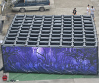 Vente chaude 2024 Maison hantée gonflable labyrinthe, Maison hantée gonflable labyrinthe pour Halloween