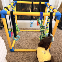 Aire de jeu pour chiots avec 16 jouets amovibles, centre d'activités interactif d'enrichissement et d'entraînement intérieur pour chiots