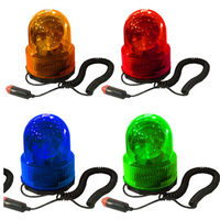 Halogen-Warnleuchte LED-Blitzlicht Bernsteinfarbenes Notfall-Rundumleuchte für Gabelstapler Traktor Auto Bus Magnet- und Schraubmontage