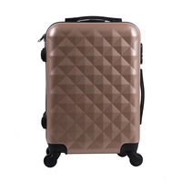 14 + 20 pouces Style moderne cabine bagages léger mignon à la mode dessin animé ABS PC chariot étanche poussette sac Spinner roulette