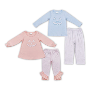 Ropa de Vacaciones para Niños, Conjuntos de Ropa de Manga Corta con Bordado de Calabaza y Perro, Ropa a Juego para Hermanos - Product Image 5