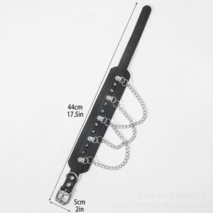 Juguetes sexuales para adultos, collares de cuero estilo punk para el cuidado de la salud sexual en pareja, gargantillas, collares de sujeción, juguetes de tracción, venta directa de fábrica - Product Image 4