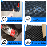 Panneau acoustique auto-adhésif en mousse alvéolée haute densité pour l'automobile, absorption sonore ondulée, fabriqué en Chine