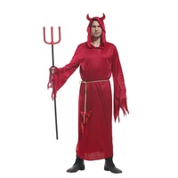 Costumes de démon du diable rouge pour hommes pour fête d'Halloween adulte Cosplay du diable Satan