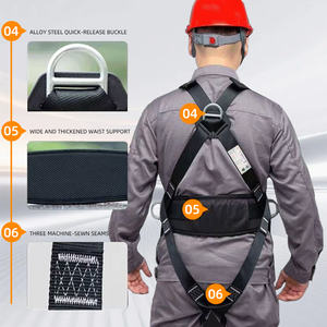 <span class=keywords><strong>Harness</strong></span> Pengaman Tubuh Penuh 5-Titik dengan Bantalan dan Penyangga Pinggang untuk Pekerjaan Durasi Panjang - Product Image 3