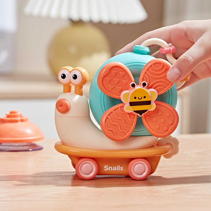 Лидер продаж Amazon, Детские интерактивные спиннинговые игрушки, Мультяшные игрушки в форме улитки, ветряная мельница, качественные детские музыкальные вращающиеся игрушки с колесиком обозрения
