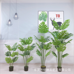 1.5m Monstera <span class=keywords><strong>Albo</strong></span> Grand Arbre Vert Artificiel <span class=keywords><strong>Plante</strong></span> Décorative En Plastique Durable Pour La Maison - Product Image 2