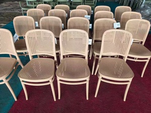 Chaises en plastique de conception moderne en vente chaude, pour la maison, le bureau, l'extérieur/l'intérieur, durables, empilables, en rotin PP, avec dossier - Product Image 5