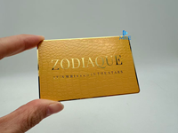 Tarjetas Metálicas de Negocios con Chip NFC, Espejo Dorado Brillante