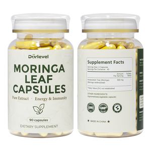 Extrait de feuilles de Moringa Oleifera Premium Haute puissance Antioxydant Soutien immunitaire Complément alimentaire quotidien pour adultes 90 capsules/bouteille - Product Image 3