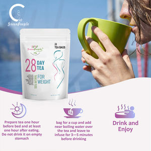 Thé aux herbes pour la perte de poids pour adultes, 28 jours, complément alimentaire favorisant la combustion des graisses, la réduction de la graisse abdominale, l'amélioration de la densité osseuse - Product Image 5