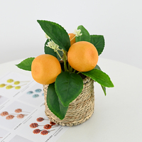 Nordischer Ins-Stil 8,5CM Dekorativer Künstlicher Orangenbaum im Topf Grünpflanze Blumen Internet-Trend Wohnzimmerpflanze