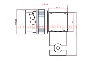 NB1 Vollkupfer RF-Adapter Q9 Rechtwinkliger <span class=keywords><strong>BNC</strong></span>-Stecker auf Buchse <span class=keywords><strong>90</strong></span>-Grad-Winkel RF-Koaxialstecker - Product Image 6