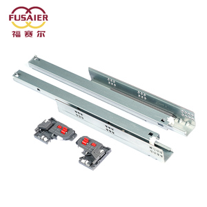 Mềm đóng undermount giấu ngăn kéo trượt 3-fold Damper ngăn kéo kênh rails Push-to-Open Hidden Telescopic ăn phòng ngủ - Product Image 1