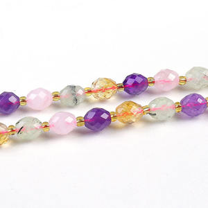 새로운 8MM 천연 커팅 쌀알 모양 스톤 비즈, DIY 주얼리 제작용 브리올렛 올리브 젬스톤 비즈 스트랜드 (6-7)x8mm, 19cm, 38cm - Product Image 5