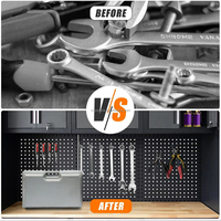 Armoire de garage combinée en acier, établi de rangement robuste, coffre à outils de garage, système d'armoires à outils modulaires pour atelier sur mesure