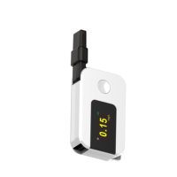 Alat Tes Alkohol Napas K1 Mobile Connection dengan Sensor Sel Bahan Bakar, Baterai Putih Termasuk, dan LED