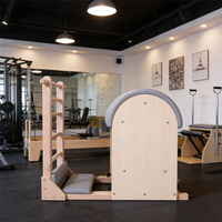 Appareil d'exercice professionnel Liva en bois d'érable pour Pilates, baril d'escalade réglable avec cadre durable pour studio de Pilates, marches antidérapantes