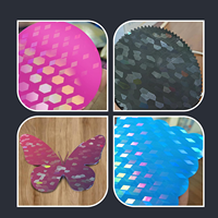 Plaque de construction en acier à ressort PEI à motif holographique de 257 mm avec logo personnalisé pour imprimante 3D Bambu X1 P1P A1 X2D P2S, tapis de lit flexible