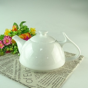 Fournisseur d'usine <span class=keywords><strong>SANBO</strong></span> STOCK – Vente rapide en gros de théières en céramique de porcelaine blanches, bon marché, en vrac, capacité 300 ml, écologiques - Product Image 1