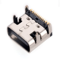 Conector USB-C MUP de 16 Pines, de Fila Única, SMT, para PCB 2.0, Conector de Cargador Móvil, Conector Hembra para Cable, para Servicio de IA