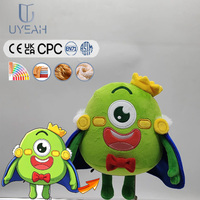 UYEAH CE OEM/ODM Desain Pribadi Monster King Boneka Plush Mainan Kapas PP Lembut Isian Empuk Boneka Figur Kartun Pahlawan Lucu dengan Jubah