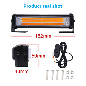 ไฟสีแดงสีเหลืองสีฟ้าสีส้มรถรถบรรทุก LED COB Strobe แฟลชกระพริบคำเตือนตะแกรงไฟ /Drl ฉุกเฉินขับรถแสงบาร์ - Product Image 4