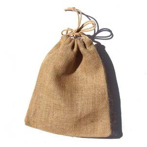 Sacs en jute naturels en gros pour cadeaux de fête, petits sacs en toile de jute - Product Image 3