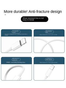 สายชาร์จ USB แบบถักป้องกันสัญญาณรบกวนสำหรับ iPhone 6/7/8/<span class=keywords><strong>X</strong></span>/XS/XR/11/12/13/14 ได้รับการรับรองจาก FCC รองรับการชาร์จเร็ว 2.1A <span class=keywords><strong>ความ</strong></span><span class=keywords><strong>ยาว</strong></span> 1 เมตร/2 เมตร - Product Image 4