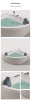 Baignoire acrylique Whirlpool avec fonction massage, massage par jets d'eau pour adultes, température constante, baignoire acrylique Whirlpool, baignoires spa