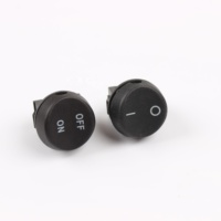 Interrupteur à bascule rond 12V DC étanche avec voyant LED pour voiture, camionnette, bateau – Bouton marche/arrêt noir