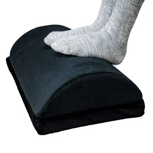 Ergonomic Office Foot Support Half Moon Footrest Memory Foam Leg Bolsters Foot Rest Cushion For Under Desk