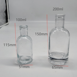 ขวดแก้วใสสีดำสีขาวสำหรับไวน์ วอดก้า และสุรา ขนาด 100 มล.-750 มล. <span class=keywords><strong>ป</strong></span>ิดผนึกด้วยจุกไม้ก๊อก - Product Image 4