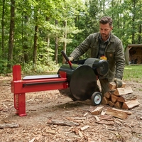 Fendeuse de bûches électrique rapide HOT JQ, 2 secondes de temps de réponse, avec roulement et engrenage, force de 7 tonnes pour bois de chauffage forestier