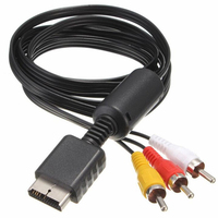 Câble répartiteur AV 1,8 m 1080P pour PS2, pour console de jeu, moniteur TV, rallonge avec gaine en PVC, en promotion directe usine