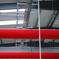 Tissu d'isolation thermique en polyester ignifuge flexible industriel pour conduit d'air de 10 m pour système CVC avec design graphique