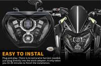 Phare de moto pour Yamaha FZ09 MT09 2014-2016 Système d'éclairage Phare avant à LED pour Yamaha MT07 2018 2019 Accessoires