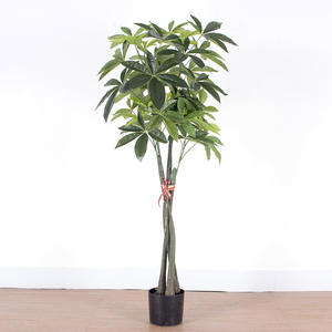 Nuovo modello per interni/esterni decorazione giardino alta Pachira Macrocarpa pianta albero dei soldi in plastica con vaso di cemento artificiale - Product Image 3