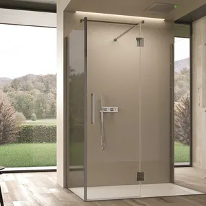 공장 가격 직사각형 샤워 스크린 쇼 룸 욕실 젖빛 유리 인테리어 욕실 문 호텔