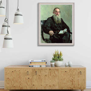Ritratto Realista Classico di Uomo Anziano su Tela - Riproduzione di Famoso Scrittore Senza Cornice, Decorazione Vintage per Soggiorno - Product Image 5