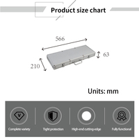 Vente en gros d'usine, mallette rigide en aluminium portable, noire et argentée, personnalisable, boîte à outils, étui de transport