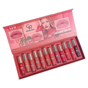 Lot de 12 rouges <span class=keywords><strong>à</strong></span> <span class=keywords><strong>lèvres</strong></span> mats <span class=keywords><strong>GR</strong></span> effet brumeux, non-transférables, hydratants, longue tenue, maquillage des <span class=keywords><strong>lèvres</strong></span> anti-bavures - Product Image 2
